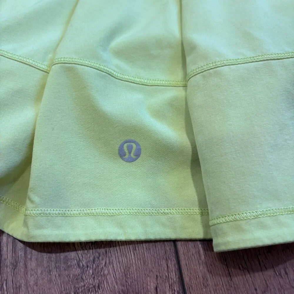 Lululemon Pace Rival Mid-Rise Skirt in Neon Green/Yellow Size 8 Athletic Outdoor - Picture 4 of 8